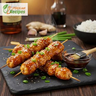 Receta fácil de brochetas de pollo al bourbon en freidora de aire (Air-Frier)