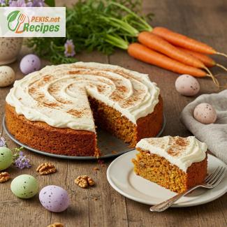 Délicieux gâteau aux carottes sans gluten à la farine d'amande pour Pâques