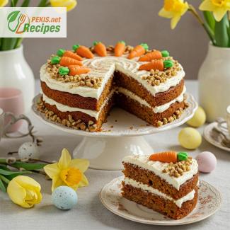 Moist Carrot Cake with Cream Cheese Frosting – Perfect for Easter Brunch