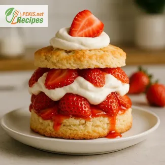 Strawberry Shortcake z jagodami in svežo smetano