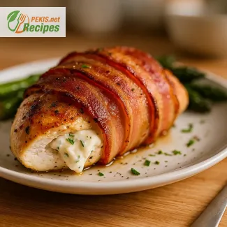 Hähnchenbrust mit Frischkäsefüllung im Baconmantel