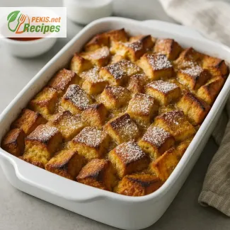 Easy Baked French Toast Casserole Recipe (Overnight Breakfast Bake)