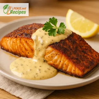 Blackened Salmon with Creamy Dijon Sauce – Easy & Flavorful Recipe