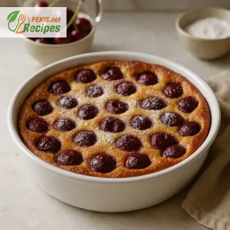 Hausgemachtes Kirschen-Clafoutis – Französisches Obst-Dessert für den Sommer