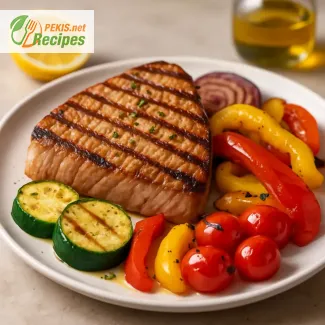 Steak de Thon Grillé aux Légumes – Recette Saine et Savoureuse