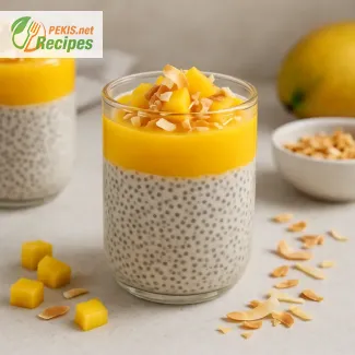 Pudding chia z mango i kokosem – Wegańskie śniadanie lub deser