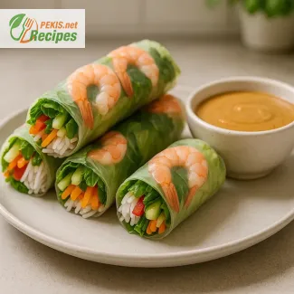 Fresh Spring Roll Recipe with Peanut Sauce