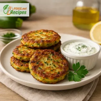 Galettes de courgettes avec sauce au yaourt et aneth – Légères et croustillantes