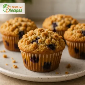 Saftige Blaubeer Muffins mit Streuseln – Einfaches Rezept