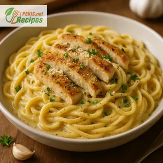 Viral Creamy Chicken Garlic Parmesan Pasta Recipe
