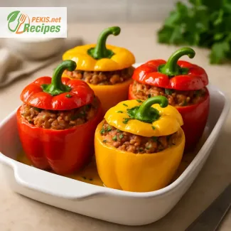 Best stuffed peppers recipe with rice and ground beef – easy and delicious