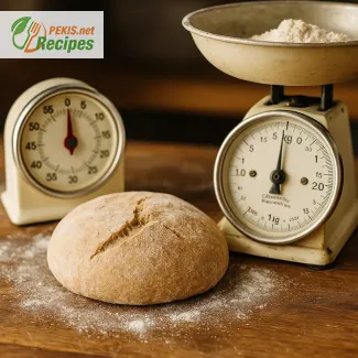 Wie man Artisan Sourdough mit Retro-Küchenwaage und Timer backt