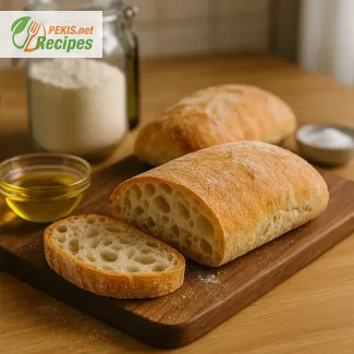 Authentic Homemade Ciabatta Bread with Olive Oil – Summer Recipe
