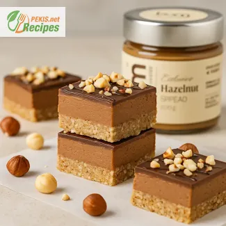 No-Bake Hazelnut Bars with Crunchy Base and BAM Spread