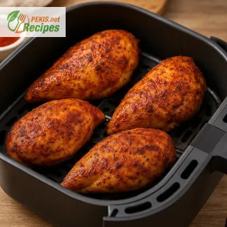 Petto di pollo intero con paprika in friggitrice ad aria – croccante fuori, morbido dentro. Pronto in 20 minuti, sano e gustoso