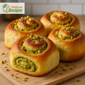 Rollos de brioche con pistacho – Rellenos de crema suave