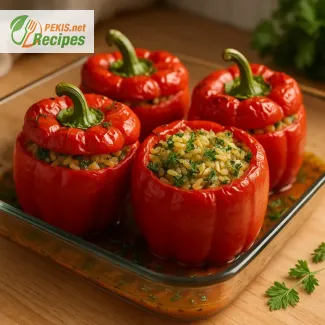 Stuffed Peppers with Rice and Herbs – Classic Herby Bell Pepper Bake