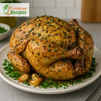 Pečen piščanec z zelišči in česnom (air-fryer ali konvekcijska pečica)