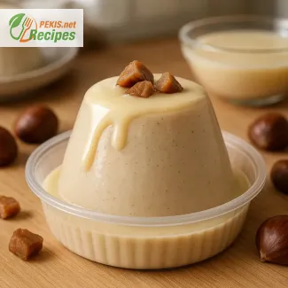 Maronen-Panna-Cotta mit Vanillesauce für den Herbst