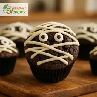 Schokoladen-Mumien-Muffins für eine gruselige Halloween-Party
