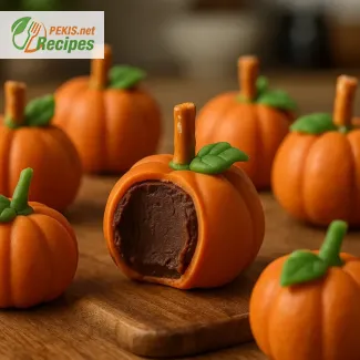 Chocolate Pumpkin-Shaped Truffles for Halloween Party Treats