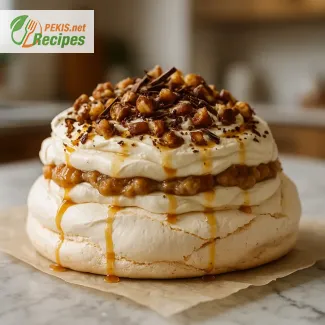 Pavlova z pieczonymi kasztanami i kremem waniliowym – deser zimowy