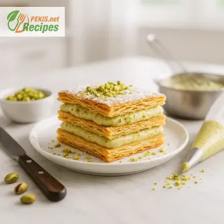 Mille-feuille z pistacjami – francuski deser z chrupiącym ciastem