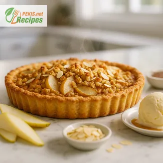 Spiced Pear and Almond Crumble Tart – a Warm Autumn Dessert