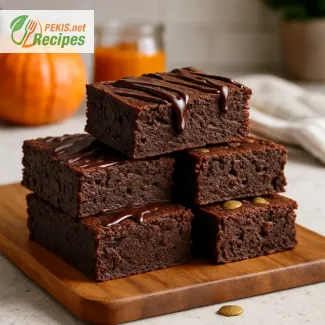 Čokoladni bučni browniji brez sladkorja za diabetično noč čarovnic