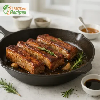 Perfect Pan-Seared Pork Ribs with Crispy Finish and Savoury Sauce