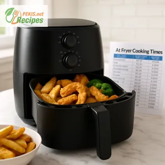 Täydellinen aika- ja lämpötila-taulukko airfryer-laitteelle – kaikki asetukset yhdellä sivulla