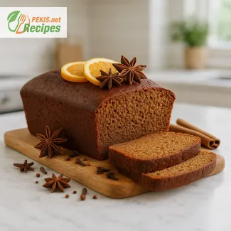 Traditional French Christmas pain d’épices with festive spices