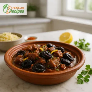 Severnoafriški tagine s suhimi slivami za nežno aromatično počasno kuhanje