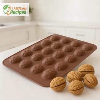 Galletas de nuez crujientes rellenas de chocolate caseras receta