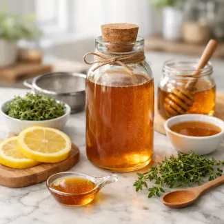 Thyme Lemon Syrup for Cough Relief – Gentle Easy Homemade Remedy