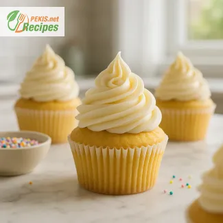 Professional vanilla cupcakes with stable swirl frosting recipe