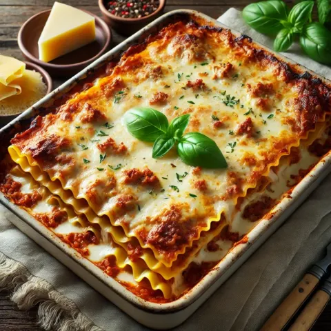 Italienische Lasagne mit Fleischragout - Traditionelles Rezept