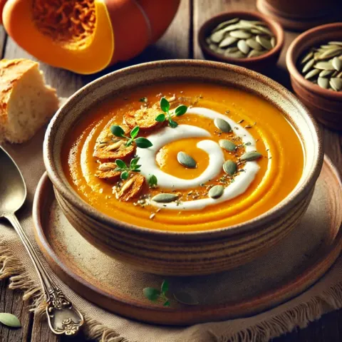 Creamy pumpkin soup - The best choice for cold days