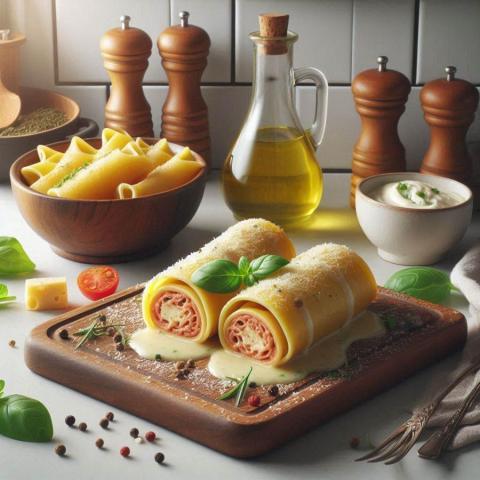 Polnjeni cannelloni z mesom in sirom