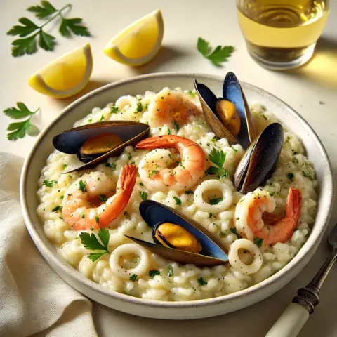 Risotto z owocami morza - włoska specjalność