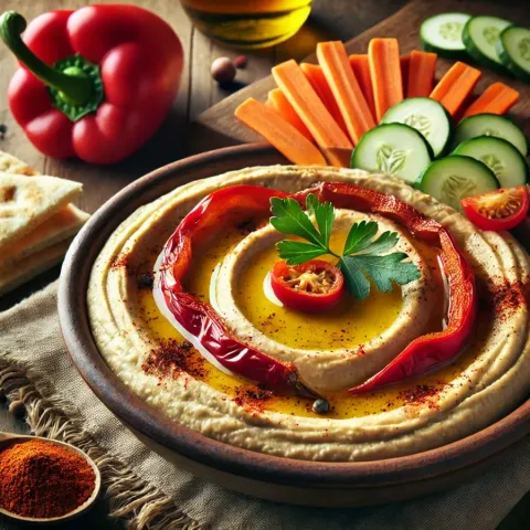 Libanonski humus s pečeno papriko