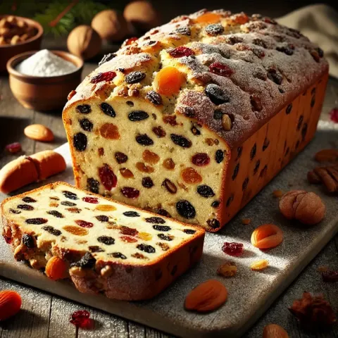 Pan de Navidad con frutos secos y nueces