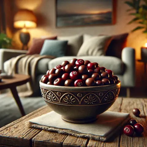 Canneberges enrobées de chocolat
