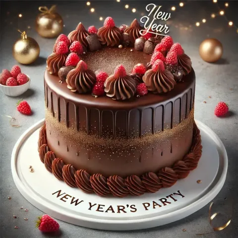 Schokoladenkuchenrezept für eine Silvesterparty