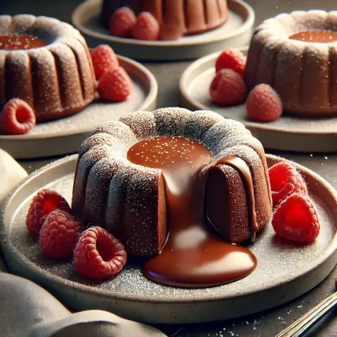 Homemade chocolate fondant - The taste of a real French dessert