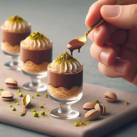 Comment faire du chocolat de Dubaï avec des nouilles kadayif dans un bocal