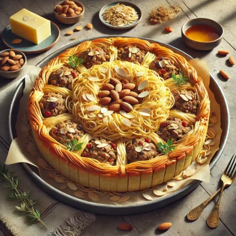 Tarte de Dubaï aux nouilles kadaif