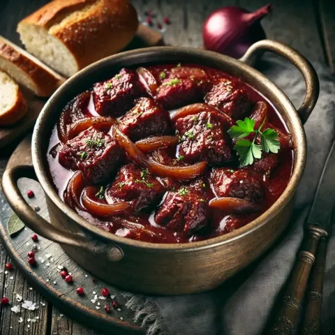 Beef goulash with red wine – Slow cooked beef in a red wine and spice sauce