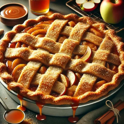 Tarte croustillante aux pommes et au caramel – Un dessert qui réchauffe