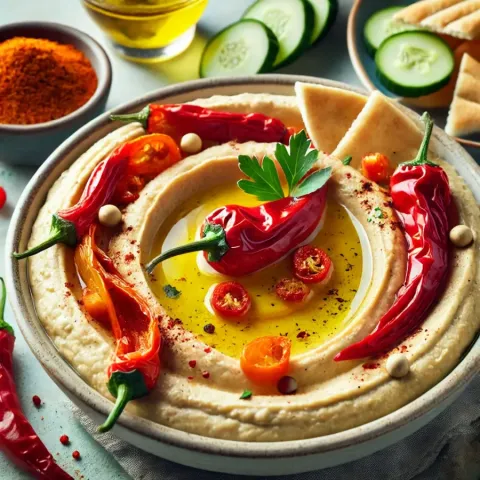 Mediteranski humus s pečeno papriko – Popolna hitra predjed